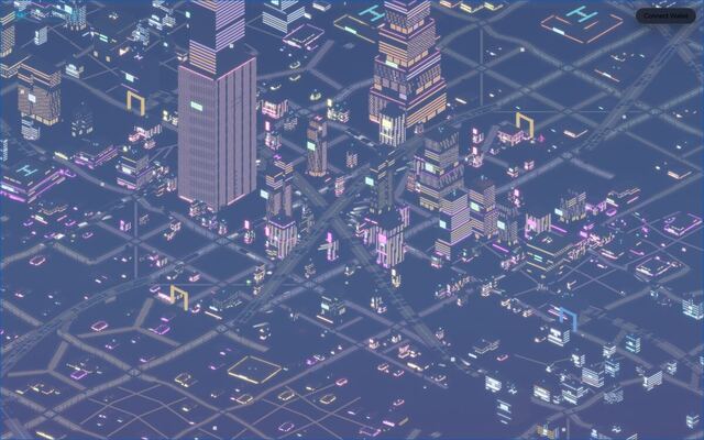 Nexus City, a neon cyberpunk metropolis in the browser